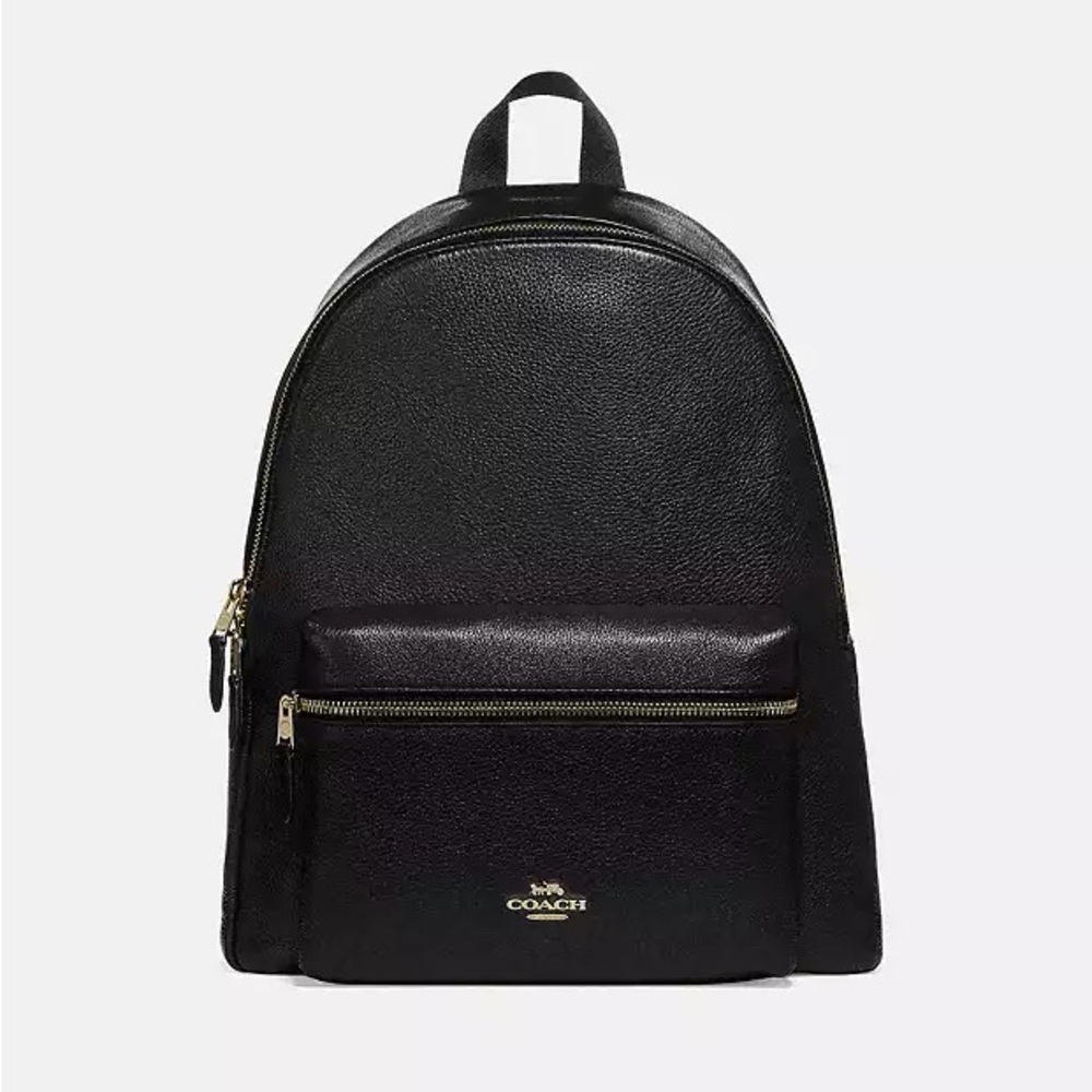 Coach Charlie Pebble Leather Backpack